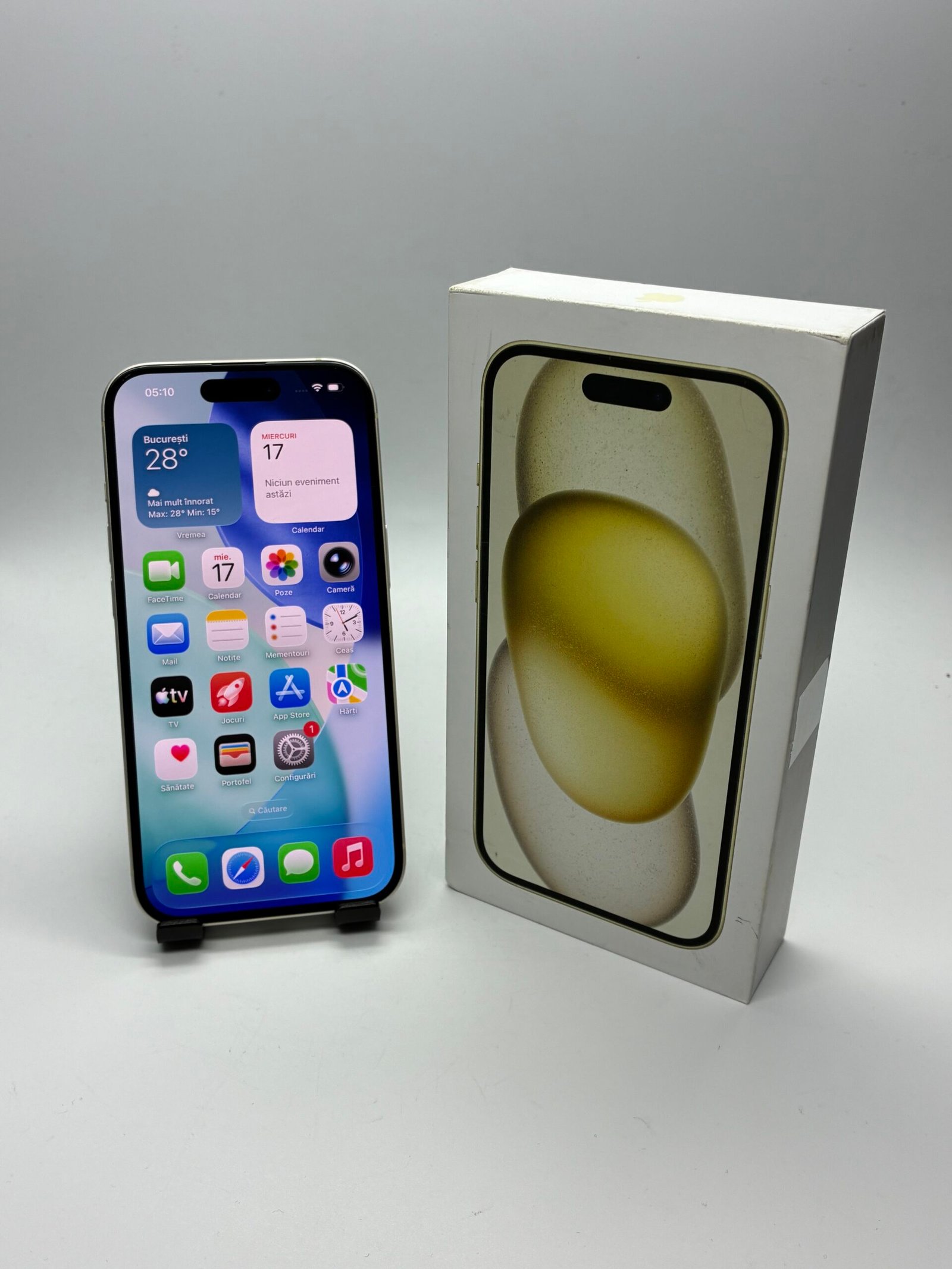 Apple iPhone 15, 256GB, 5G, Yellow - Imagine 3