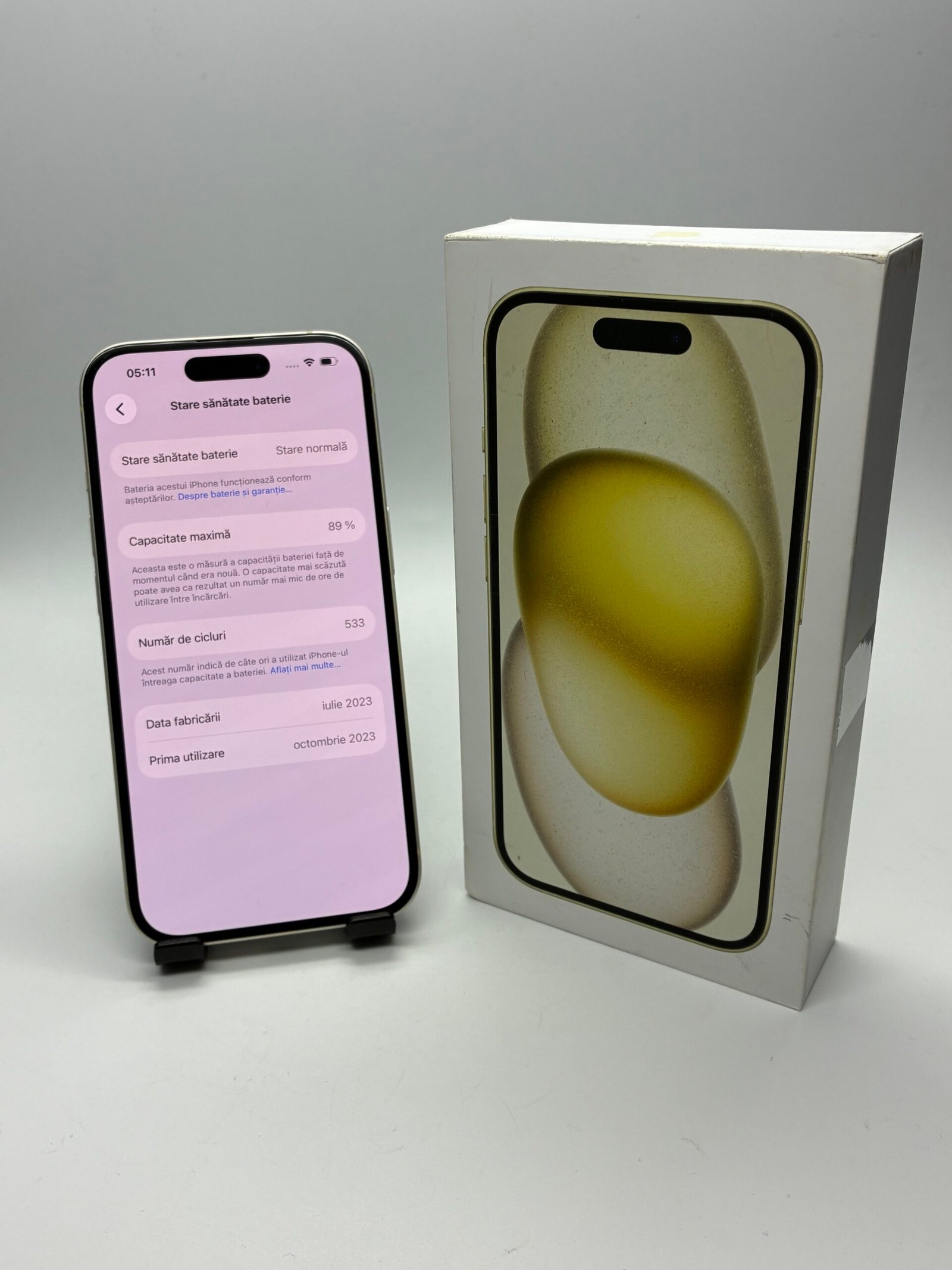 Apple iPhone 15, 256GB, 5G, Yellow - Imagine 8