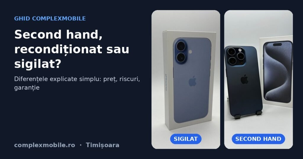 Telefon sigilat vs telefon second hand – ComplexMobile Timișoara